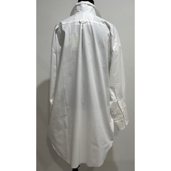 Anthropologie Maeve Maxi Tunic Buttondown Top White Size Medium NEW $168 - Picture 6 of 8